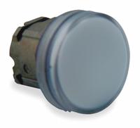 SCHNEIDER ELECTRIC Pilot Light Head: 22 mm Panel Mounting Hole Dia, White, Smooth, XB4 Series (MPN ZB4BV01). Key specifications — Brand: SCHNEIDER; Compatible Lamp Module Type: BA9 Lamp Module; Compatible with Series: XB4.