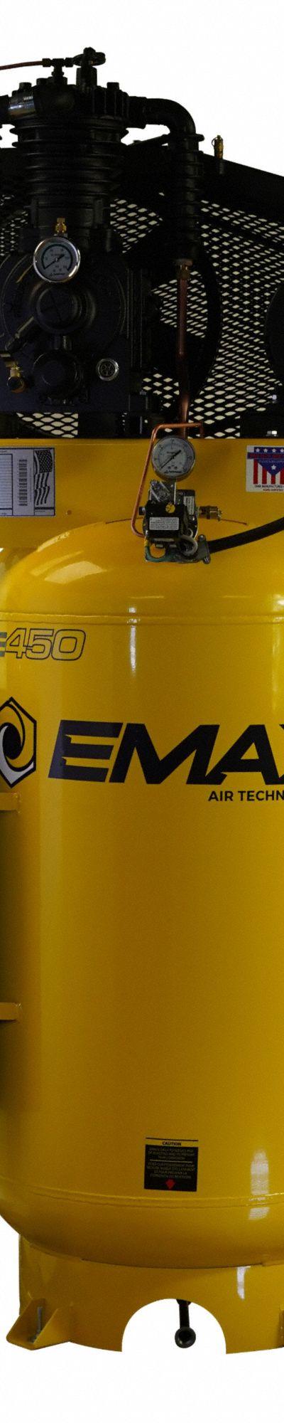 EMAX Electric Air Compressor: 5 hp - Quiet Pressure Lubricated Electric Air Compressors with Silencer