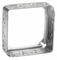 RACO Extension Ring: Steel, Silver, For 2 Gangs, 1.5 in Overall Dp, 4 in Overall Wd, 4 in Overall Lg (MPN 201). Key specifications — Brand: RACO; For Number of Gangs: 2; Accessory Type: Extension Ring; Color: Silver; Material: Steel.