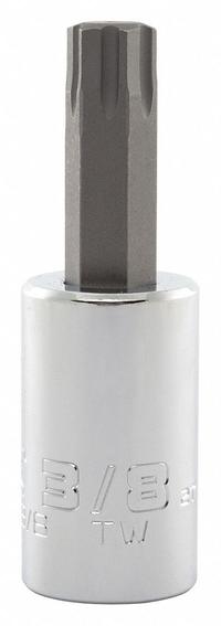 PROTO Socket Bit: 1/2 in Drive Size, Hex Tip, 3/8 in Tip Size, 2 3/4 in Overall Lg, Fixed Insert (MPN J5441R-3/8). Key specifications — attr1204765: Fixed Insert; attr1204767: PROTO.