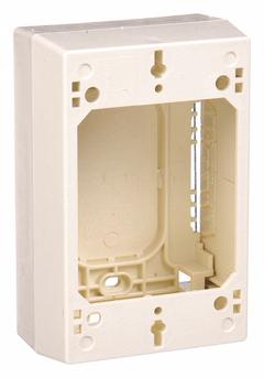 LEGRAND Deep Device Box: 2300, Plastic, Ivory, 1 Gangs (MPN 2348). Key specifications — Item [MERCH]: Deep 1-Gang Box; Color: Ivory; Mounting Style: Snap On; For Use With: 800 2300 Raceways; Basic Material: Plastic.