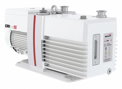 WELCH Vacuum Pump: 1.1 hp, 1 Phase, 115V AC, 0.37 cfm Free Air Displacement - Lubricated Rotary Vane Vacuum Pumps