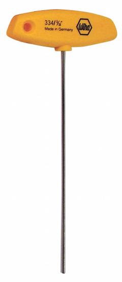 WIHA Hex Key: 0 Ball Ends, 3/32 in Tip Size, SAE, Long, Alloy Steel, Chrome, 6 in Long Arm Lg, T (MPN 33453). Key specifications — attr1205521: WIHA; attr1205526: Chrome.