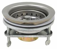 PERFECT PUTTY Strainer: Stainless Steel, Chrome, 2 1/2 in Overall Ht, 4 1/2 in Overall Dia, Threaded (MPN 59-3140). Key specifications — Product Type: Sink Drain; Brand: PERFECT PUTTY; Finish: Chrome; Material: Stainless Steel; Includes: Basket with Spring Lock Post.