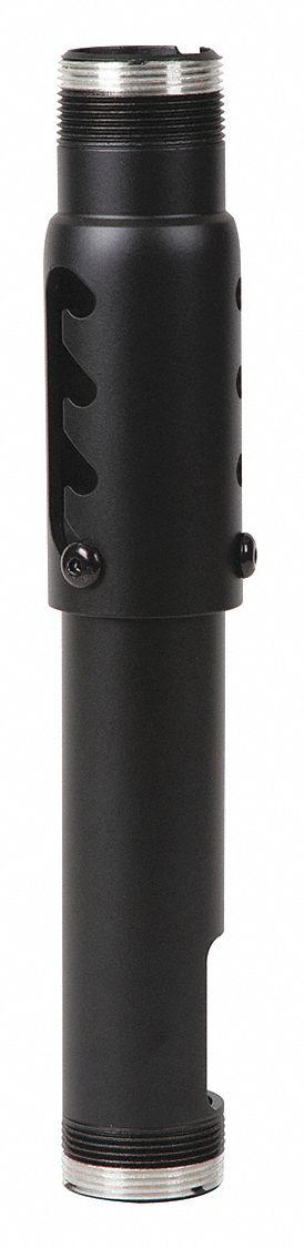PEERLESS Extension Column: Ceiling, Max. 500 lb, Powder Coated, Black - Fixed Television Mounts