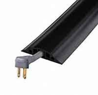 Cable Protector: 3 Channels, 7/16 in Max Cable Dia, 4 1/2 in Overall Wd, 1 in Overall Ht, 10 ft Lg (MPN RFD5-10). Key specifications — Color: Black; Brand: CHECKERS; Load Capacity: 440 lb/Axle.