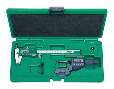 INSIZE Precision Measuring Tool Kit: 2 Pieces, Digital Caliper - Caliper & Micrometer Precision Measuring Tool Kits