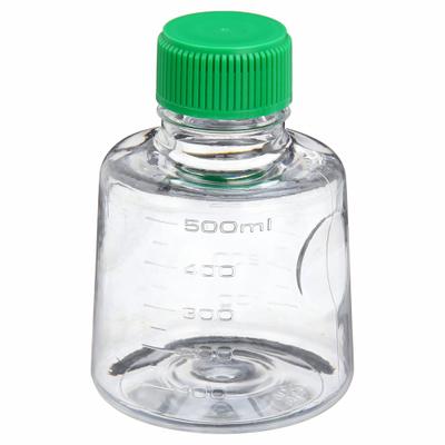 APPROVED VENDOR Solution Bottle: Polystyrene, 16.9 fl oz Capacity - oz, 500 mL Capacity - mL - Plastic Lab Media Bottles