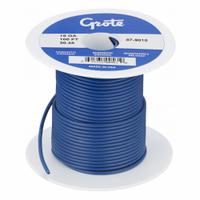 GROTE Primary Automotive Wire: GPT, 100 ft, 1 Conductor, 18 AWG, Blue, 60 V Volt, SAE J1128 (MPN 87-9010). Key specifications — Brand: GROTE.