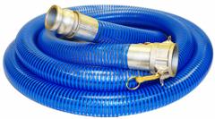 Suction and Discharge Hose: 3/4 in Hose Inside Dia., 115 psi, Blue/Clear, 50 ft Hose Lg (MPN BWS075-50CE). Key specifications — Temp. Range: -40° to 150°F; Hose Color: Clear; Brand: KURIYAMA.