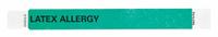 ID Wristband: Latex Allergy, 10 in Overall Lg, 1 in Overall Wd, Tyvek®, Green, 500 PK (MPN ALR-TA-35). Key specifications — attr1085229: Green; attr1126094: Green.