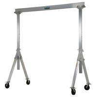 APPROVED VENDOR Adjustable Gantry Crane: Fixed Span, Adj Ht, 2,000 lb Load Capacity, Aluminum (MPN AHA-2-12-12). Key specifications — Rotating Legs: No; Brand: APPROVED VENDOR; Height Adjustability: Adjustable Height; Mobility Under Load: Stationary.