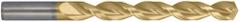 CLEVELAND Jobber Length Drill Bit: 9/64", 135° Split Point, TiN-Coated Cobalt, Fast Spiral (MPN C16672). Key specifications — attr1229327: 0.1406.