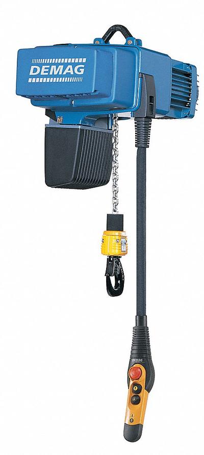 DEMAG Electric Chain Hoist: H4 - Heavy Duty, 480V AC, Hook Mounted - No Trolley - High-Lift Extended Use Hoists