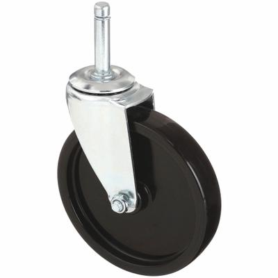 APPROVED VENDOR Stem Caster: Swivel, No Brake, 5 in Wheel Dia., 1 in Wheel Wd, Polyolefin - General Purpose Friction-Ring Stem Casters