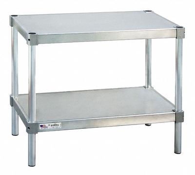 NEW AGE INDUSTRIAL Fixed Height Work Table: Fixed Ht, Aluminum, 48 in x 20 in - Aluminum-Top Worktables