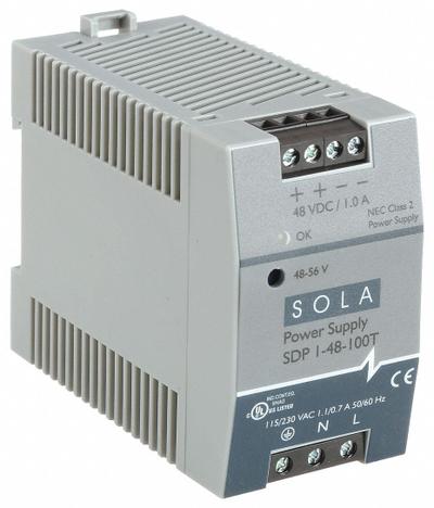 SOLAHD DC Power Supply: DIN Rail, 50 W Output Power - Rated, 1 A Current - Output - DIN Rail Mount DC Power Supplies