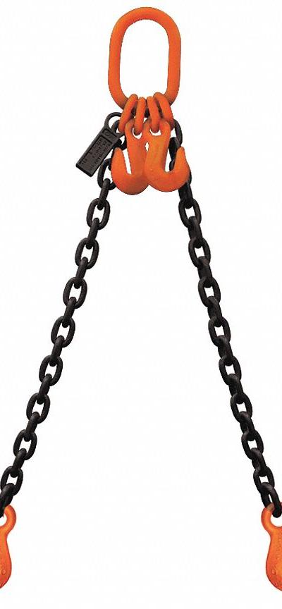 STREN-FLEX Chain Sling: 1/2 in Chain Trade Size - Adjustable-Length Grade-100 Double-Leg Chain Slings