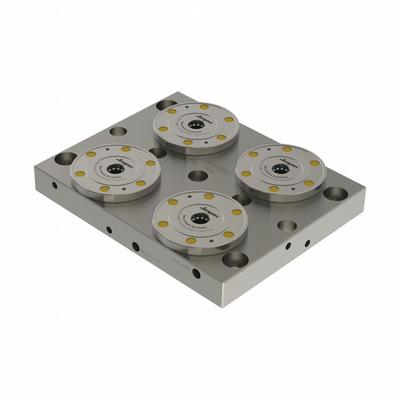 JERGENS Subplate: ZPS, Rectangular, Steel, 225 mm W x 180 mm L x 27 mm H, 18.5 lb Wt - Zero Point System Fixturing Subplates