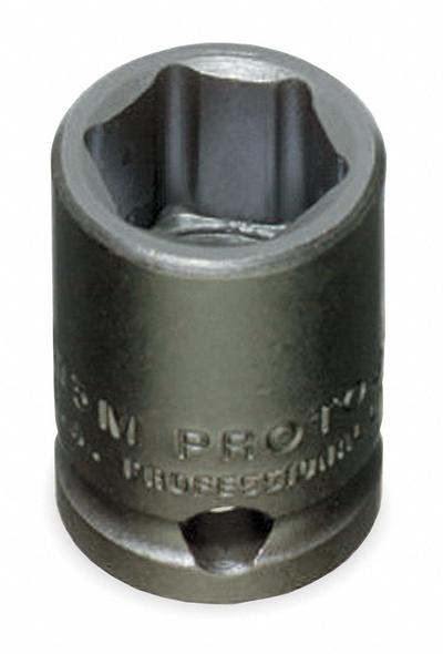 PROTO Impact Socket: 3/8 in Drive Size, Metric, 6 mm Socket Size, 6-Point, Std - 3/8" Drive Impact Sockets