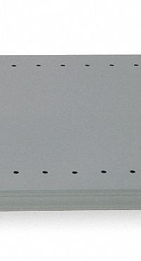 HALLOWELL Shelf: 36 in Overall Wd, 24 in Overall Dp, Solid Shelf, 18 ga, Dark Gray, 5 PK (MPN 5139-3624-5HG). Key specifications — attr37155: Dark Gray; attr37156: Powder Coated; attr55828: (20) Clips; attr37160: Steel; attr33654: HALLOWELL.