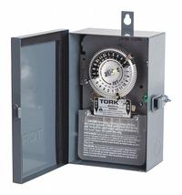 TORK Electromechanical Timer: 24 hr, 120/208-277V AC, DPST, Mechanical (MPN 1109A-O). Key specifications — Body Material: Metal; Indoor/Outdoor Usage: Indoor; Brand: TORK.
