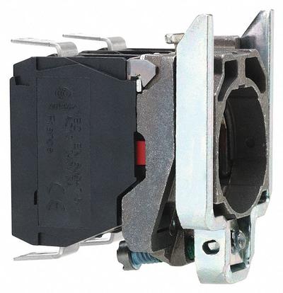 SCHNEIDER Contact Block: 22 mm Panel Mounting Size, 1NO, Momentary, ZB4 Series - Contact Blocks
