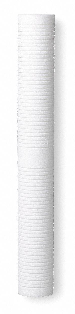 3M Water Filter Cartridge: 24 micron, Solid, 30 gpm, Polypropylene - Solid Water Filter Cartridges