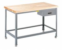 LITTLE GIANT Workbench: Adj Ht, Butcher Block, 36 in x 24 in, 2,000 lb Overall Load Capacity (MPN WT2436-LL-DR). Key specifications — attr558057: LITTLE GIANT.