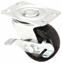 APPROVED VENDOR Plate Caster: Swivel, Side Brake, Rubber, 2 in Wheel Dia, 7/8 in Wheel Wd, Plain (MPN 33H636). Key specifications — Wheel Bearing Type: Plain; Wheel/Tread Color: Black; Brand: APPROVED VENDOR; Caster Type: Swivel with Brake.