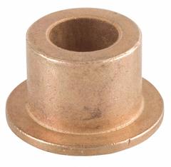 Flanged Sleeve Bearing: Bronze, SAE 841, 3/4 in Bore, 1 in OD, 1 1/2 in Lg, -40°F to 460°F, 3 PK (MPN EXEF121624). Key specifications — System of Measurement: Inch; Lubricant Material: SAE 90 Oil with PTFE; Material Grade: SAE 841; Flange Type: Flanged; Brand: BUNTING BEARINGS.
