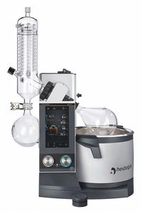 HEIDOLPH Rotary Evaporator: Manual, 5 L, 10 RPM to 280 RPM, 1,300 W Heating Capacity (MPN 036041061). Key specifications — Brand: HEIDOLPH; Height Adjustment Method: Manual; Included Glassware Series and Type: G3 Vertical Condenser; Vacuum Controller: Yes; Vapor Temperature Sensor: No; Features: 7 in Touch Display for Controlling the Entire System Including the Vacuum and the Cooling Temperature.