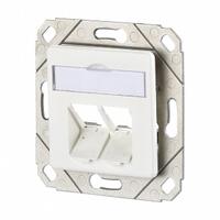METZ CONNECT Wall Outlet: UPK, GD-Zn (Zinc Die-Cast), Individual Keystone Modules, 2 Ports (MPN 130B20D21102KE). Key specifications — Housing Material: GD-Zn (Zinc Die-Cast); Includes Connector: Unequipped; Mounting Type: UPK; Product Type: Wall Outlet; Connector Color: White; Connection Type: Individual Keystone Modules.