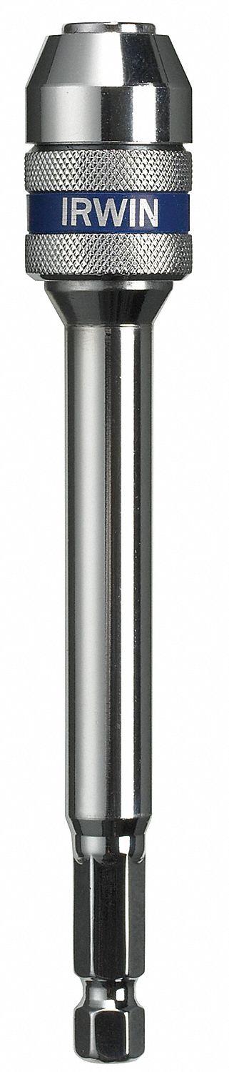 IRWIN Bit Holder: Bit Holder, Power, 3/8 in Compatible Bit Size, Hex Compatible Bit Shank - Extended-Reach Bit Holders