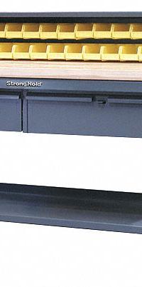 STRONG HOLD Workbench with Riser: Fixed Ht, Maple, 72 in x 36 in, 10,000 lb Overall Load Capacity (MPN T7236-34B-2DB-MT). Key specifications — attr562373: STRONG HOLD.