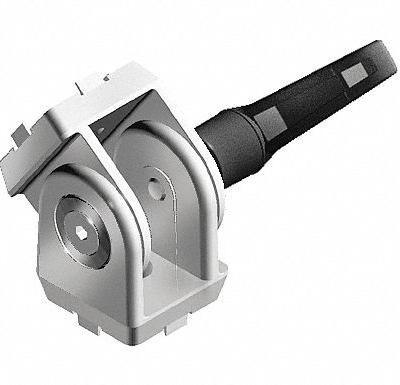FATH INC. Pivot Joint: 25 mm x 25 mm, 10 Series, For 6 1/2 mm Slot Wd, Silver, Zinc - Locking-Lever Pivot Joints