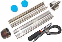 AMS Core Sampler with Core Tip: Stainless Steel, 2 in Overall Dia, 12 in Overall Lg, Threaded (MPN 355.42). Key specifications — Material: Stainless Steel; Connection Type: Threaded; Includes: (2) End Caps; Brand: AMS.