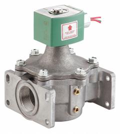 REDHAT Solenoid Valve: 2-Way, Normally Closed, 1 in Pipe Size, 12V DC, With Junction Box, NBR Seal (MPN 8214G251-12/DC). Key specifications — Brand: REDHAT; Pipe Size: 1 in; Voltage: 12V DC; Coil Enclosure: With Junction Box.