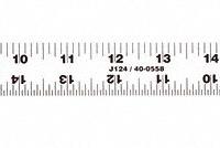 JOHNSON LEVEL Rule: J124, 2 ft, 0.06 in Thick, 1/16 in, Anodized, Black, Semi-Flex, Beveled Edge. Key specifications — attr939978: 1/16 in; attr934745: JOHNSON LEVEL; attr944508: Horizontal; attr944509: Anodized; attr939993: Decimal; attr986193: Etched.