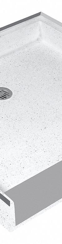 FIAT PRODUCTS Shower Floor: Rectangle, Barrier Free Threshold, Terrazzo, 38 5/8 in Overall Lg (MPN ADAWN3636081). Key specifications — Material: Terrazzo; Drain Location: Center; Brand: FIAT PRODUCTS.