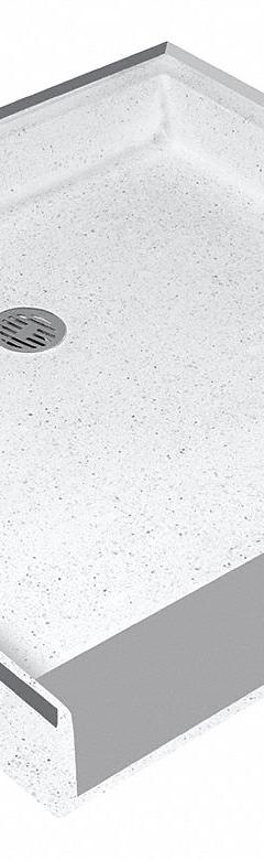 FIAT PRODUCTS Shower Floor: Rectangle, Barrier Free Threshold, Terrazzo, 38 5/8 in Overall Lg (MPN ADAWN3636081). Key specifications — Material: Terrazzo; Drain Location: Center; Brand: FIAT PRODUCTS.