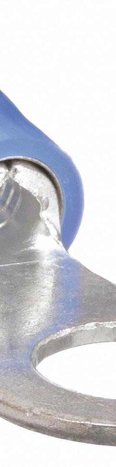 PANDUIT Ring Terminal: Blue, Nylon Insulation, 1/4 in Stud Size, 18 AWG to 14 AWG Wire Sizes, 600 V (MPN PN14-14R-C). Key specifications — attr1308027: PANDUIT.