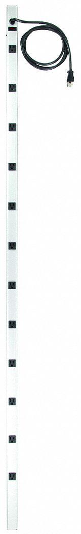 APPROVED VENDOR Outlet Strip: 12 Outlets, 15 ft Cord Lg, 15 A Current - Industrial Power Strips