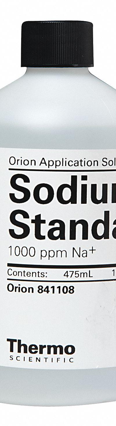THERMO SCIENTIFIC ORION Sodium Standard: Lab, 475 mL Volume, 1000 ppm, 841108, 1 - Ion Specific Standards