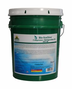 RENEWABLE LUBRICANTS Refrigeration / Compressor Oil: 5 gal, Pail, 30 SAE Grade, 156 Viscosity Index (MPN 87854). Key specifications — attr59744: 156; attr59746: 68; attr59736: Yes; attr59735: Pail; attr59738: Bio-SynXtra FG; attr59749: 30.