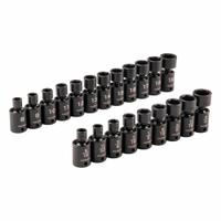 TEKTON Flex Impact Socket Set: 3/8 in Drive Size, 21 Pieces, (0) 6-Point, (0) 6-Point (MPN SID97004). Key specifications — attr1204187: TEKTON; attr1224350: 5/16 in to 3/4 in; attr1204189: (0) 6-Point; attr1204193: (0) 6-Point; attr1226868: 3/8 in.