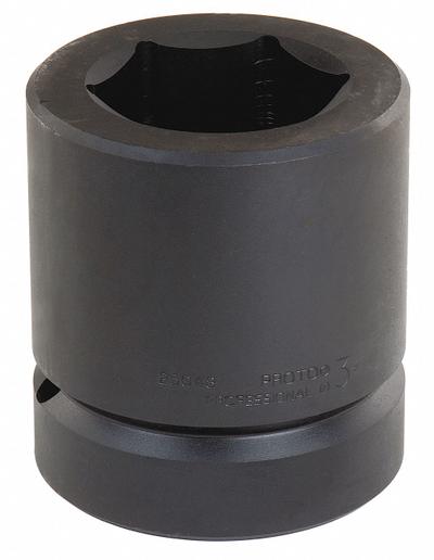 PROTO Impact Socket: 2 1/2 in Drive Size, SAE, 3 3/4 in Socket Size, 6-Point - 2-1/2" Drive Impact Sockets