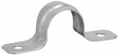 CALBRITE Conduit & Pipe Strap Clamp, Two-Hole: 1 in Trade Size, 316 Stainless Steel - Surface Mount Clamps for Conduit & Pipe