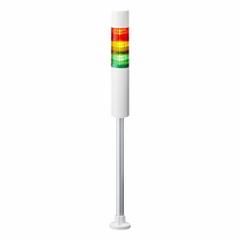 PATLITE Tower Light Assembly: 3 Tier, Sounder Tier Included, IP65, Amber/Green/Red, Direct Wire (MPN LR6-3M2PJBW-RYG). Key specifications — Manufacturer Part Number: LR6-3M2PJBW-RYG; Brand: PATLITE; Operating Voltage: 100 to 240V AC; Light Tier Color: Green.