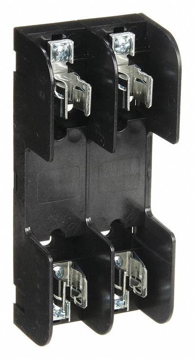 MERSEN Fuse Block: Open Block Design, 2 Pole, 600 V AC, Pressure Plate - Fuse Blocks for UL Class H & K Fuses